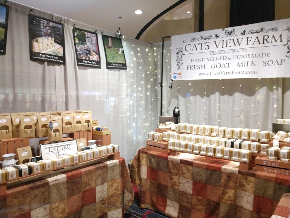Cats' View Farm booth display