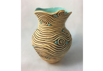 Kathy Jeffers Studio spiral vase